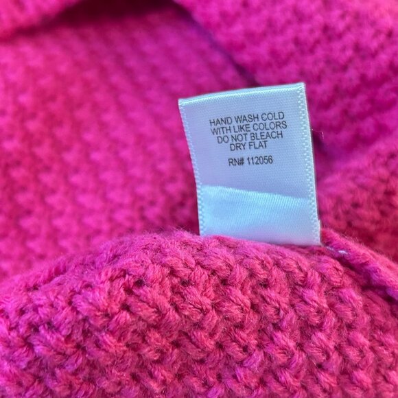 Zenana‎ Sweater Womens L Pink Chunky Cable Knit Pullover Sweater Crew Neck - Picture 9 of 11